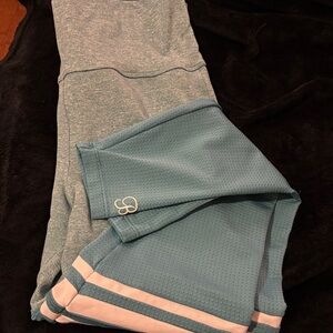 Blue Athletic Leggings thigh high